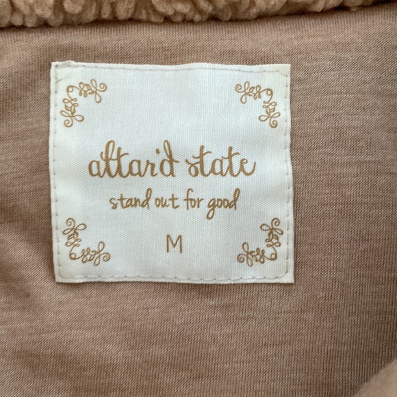 Altar’d State Teddy Jacket. Like New. Medium. Tan - Picture 7 of 9